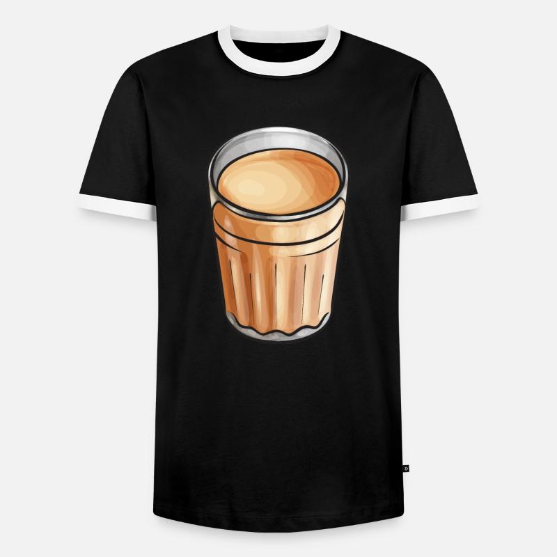 Chai Tea Masala Chai - Men's Ringer Shirt - black/white