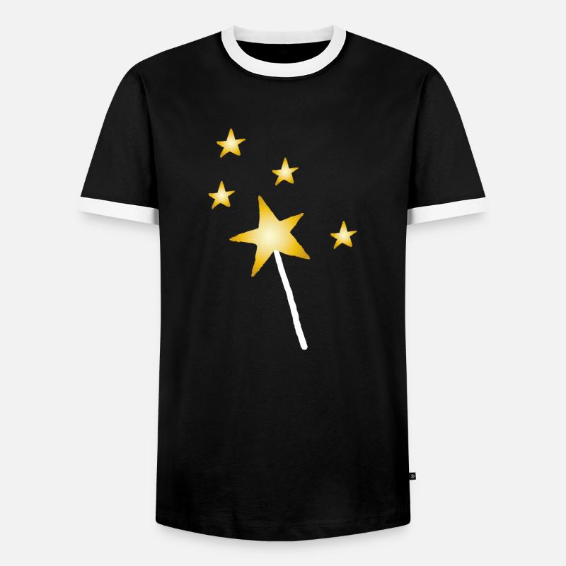 Wand - Men's Ringer Shirt - black/white