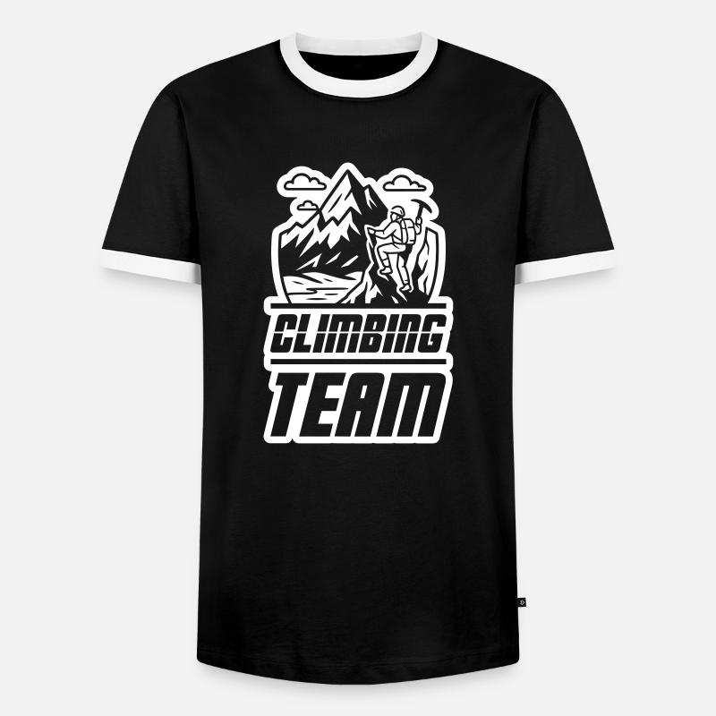 Mountaineering Team Climbing - Men's Ringer Shirt - black/white