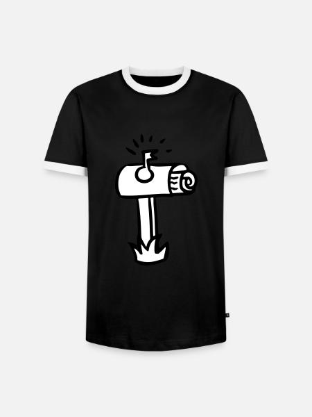 Mailbox mailbox Boites aux lettres - Men's Ringer Shirt - black/white