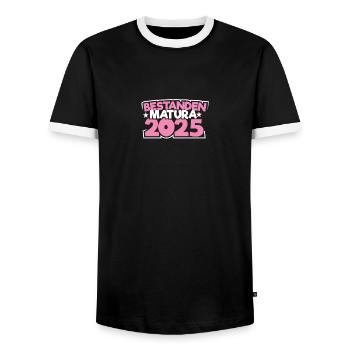Matura 2025 Matura Trip Matura Ceremony Matura Graduate - Men's Ringer Shirt - black/white - Front - AI Model Female 172 light (172cm) & AI Model Male 178 light (178cm)