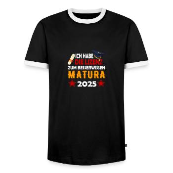 Matura 2025 Matura Trip Matura Ceremony Matura Graduate - Men's Ringer Shirt - black/white - Front - AI Model Female 172 light (172cm) & AI Model Male 178 light (178cm)