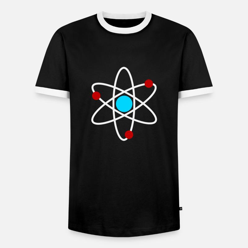 An Atom - Männer Kontrast-T-Shirt - Schwarz/Weiß