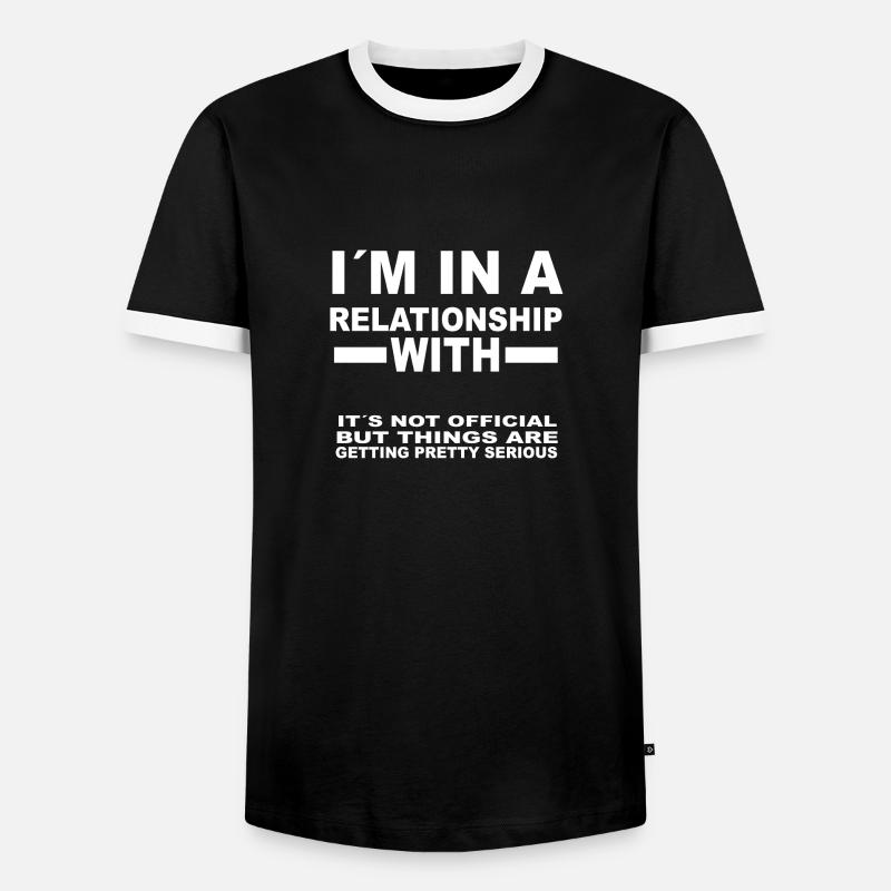 PERSONALIZABLE present birthday relationship mi - Men's Ringer Shirt - black/white