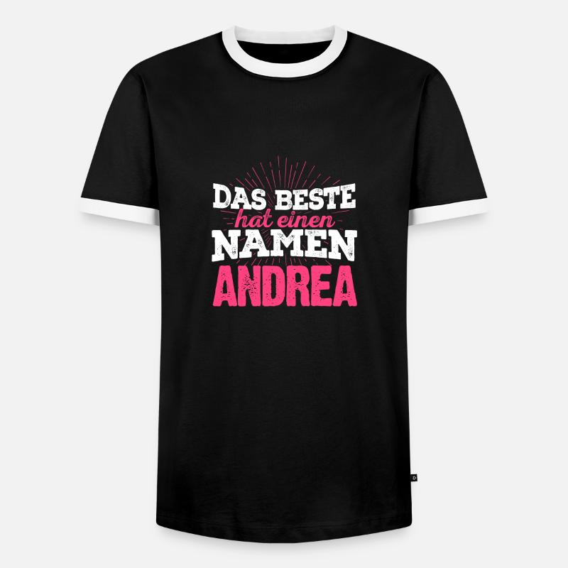 ANDREA - das Beste - Männer Kontrast-T-Shirt - Schwarz/Weiß