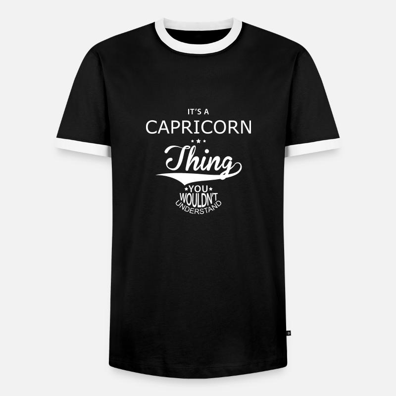Sternzeichen Steinbock - Männer Kontrast-T-Shirt - Schwarz/Weiß