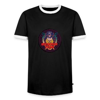 Berserker Trunk - T-shirt contrasté Homme - noir/blanc - Devant - AI Model Female 172 light (172cm) & AI Model Male 178 light (178cm)