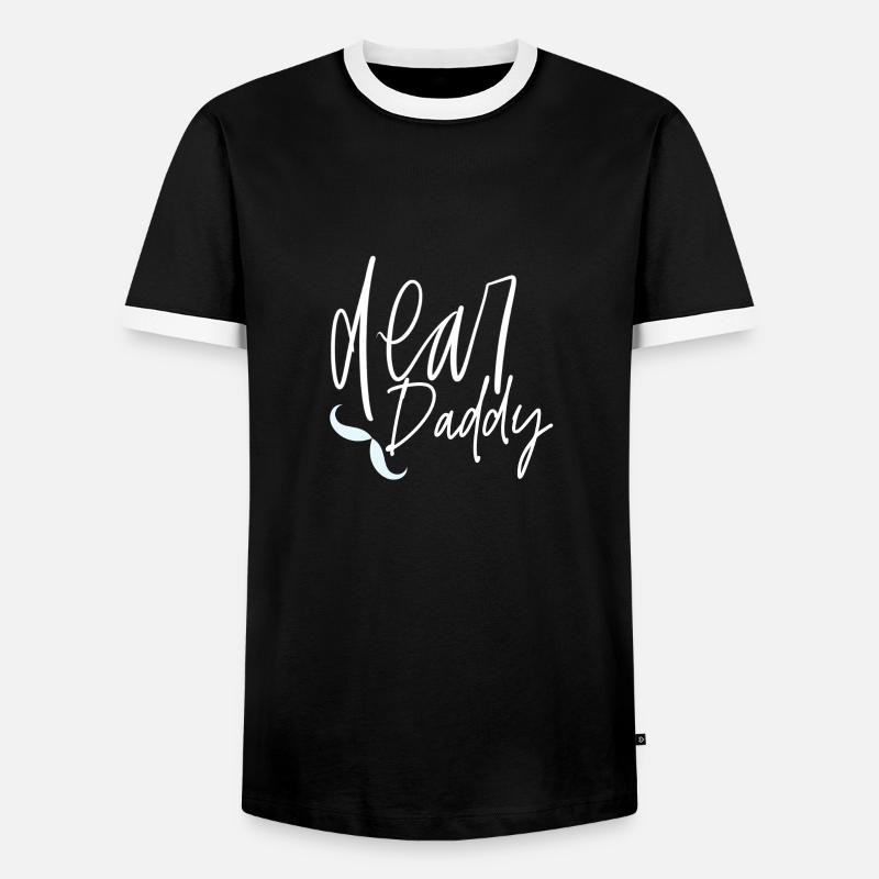 Dear daddy - Männer Kontrast-T-Shirt - Schwarz/Weiß