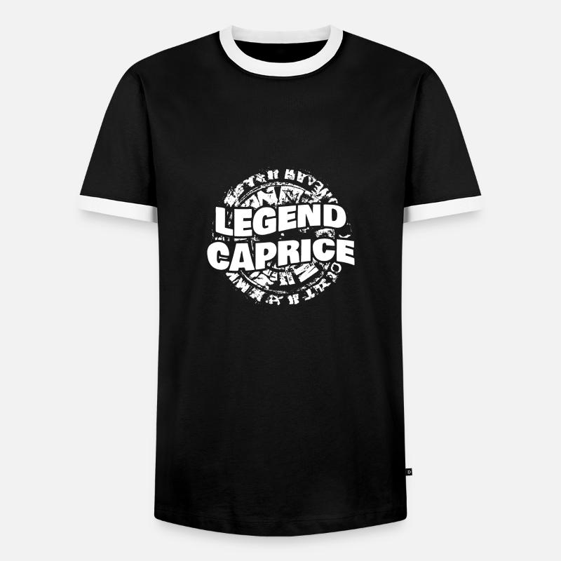 Mrs. Caprice - Men's Ringer Shirt - black/white