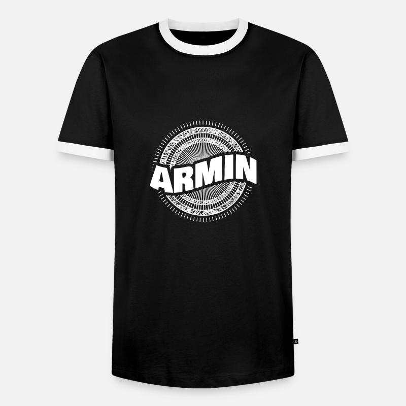 Gift idea Armin - Men's Ringer Shirt - black/white