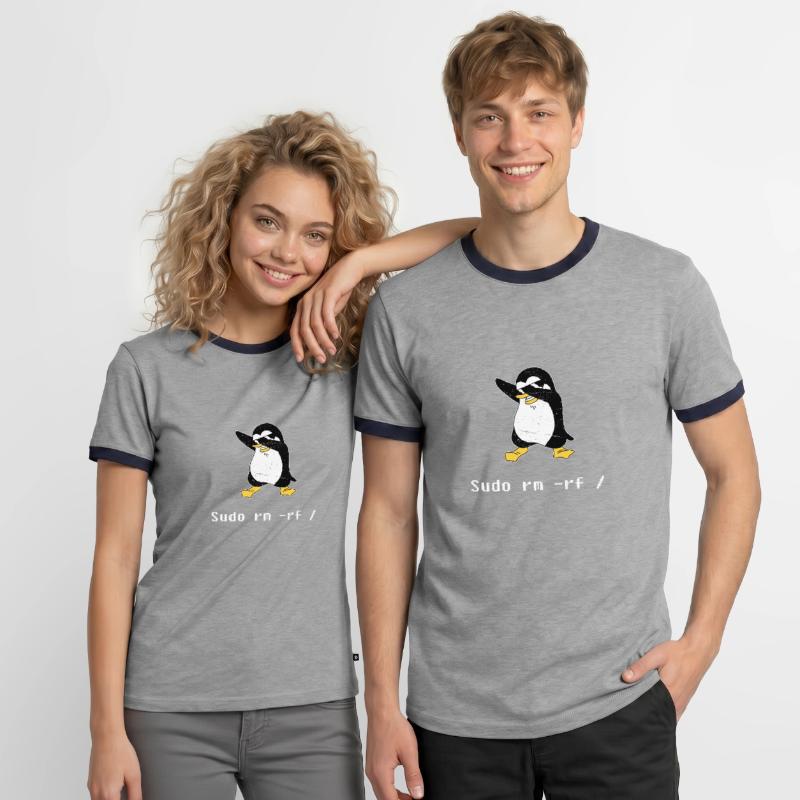 Sudo rm RF Admin Sysadmin Cadeau Java Linux T-shirt contrasté Homme