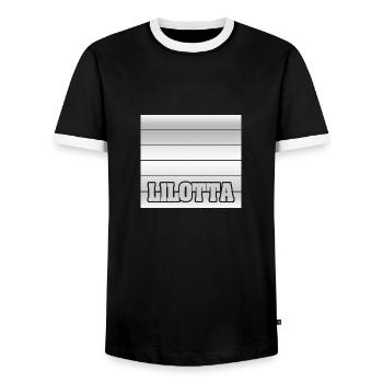 Gift Idea for Lilotta Daughter Gift - Men's Ringer Shirt - black/white - Front - AI Model Female 172 light (172cm) & AI Model Male 178 light (178cm)