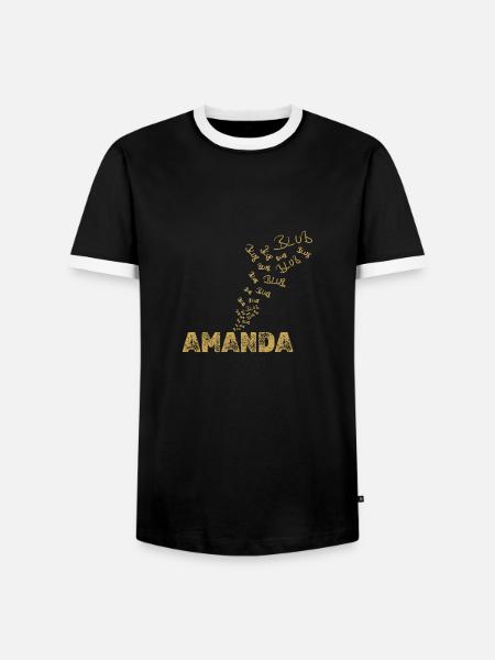 Boot Amanda - Männer Kontrast-T-Shirt - Schwarz/Weiß