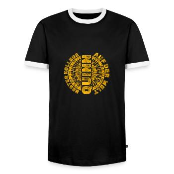 Geschenk für Quinn - Männer Kontrast-T-Shirt - Schwarz/Weiß - Vorne - AI Model Female 172 light (172cm) & AI Model Male 178 light (178cm)