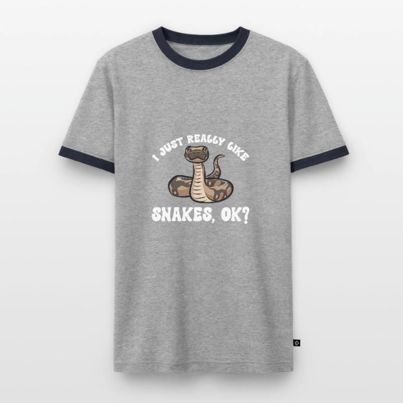 Ball Python Snake King Python T-shirt contrasté Homme