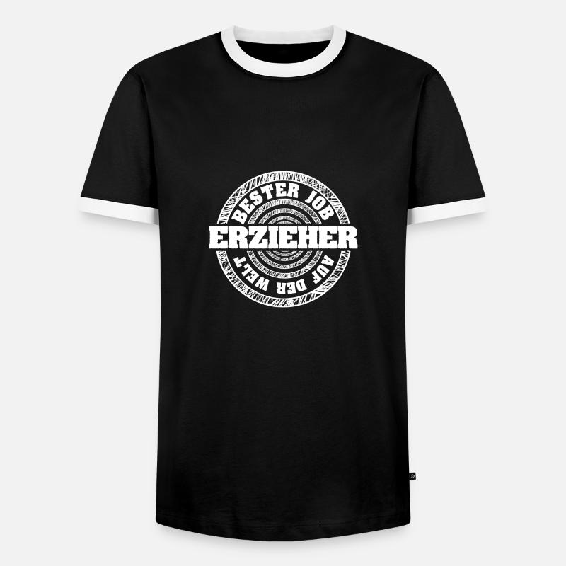 Educator - Men's Ringer Shirt - black/white
