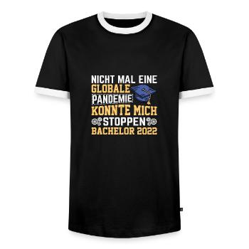 Bachelor 2022 Abschluss Geschenk - Männer Kontrast-T-Shirt - Schwarz/Weiß - Vorne - AI Model Female 172 light (172cm) & AI Model Male 178 light (178cm)