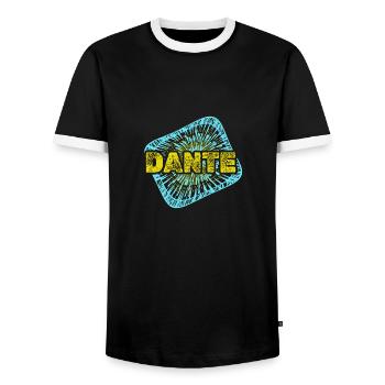 Leisure Dante - Men's Ringer Shirt - black/white - Front - AI Model Female 172 light (172cm) & AI Model Male 178 light (178cm)