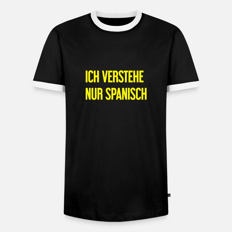 Ich verstehe nur Spanisch - Männer Kontrast-T-Shirt - Schwarz/Weiß