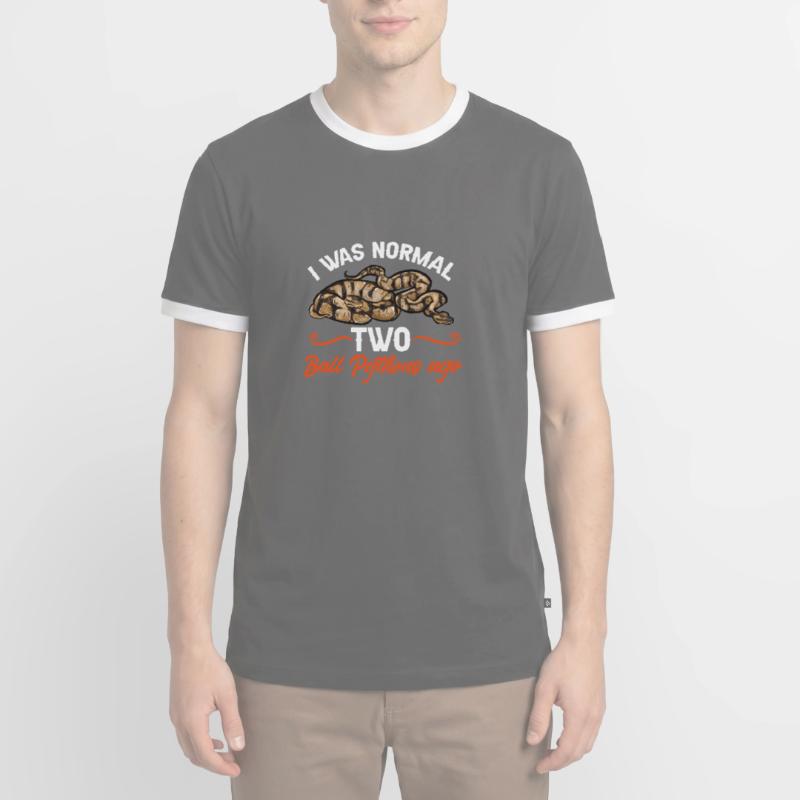 Ball Python Snake King Python T-shirt contrasté Homme