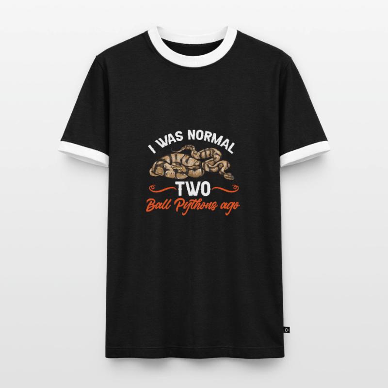 Ball Python Snake King Python T-shirt contrasté Homme