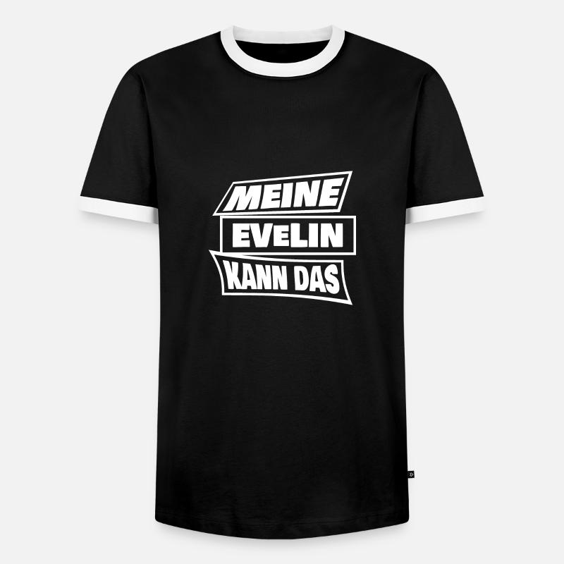 Gift for Evelin - Men's Ringer Shirt - black/white
