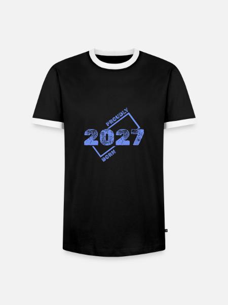 2027 - Men's Ringer Shirt - black/white