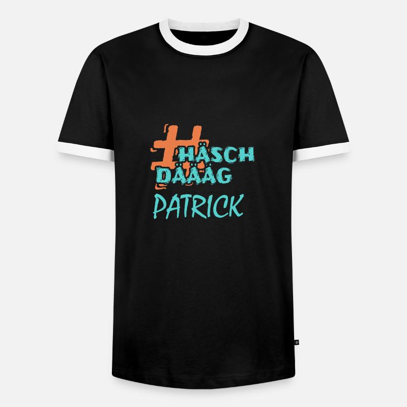 Geschenkidee Patrick - Männer Kontrast-T-Shirt - Schwarz/Weiß