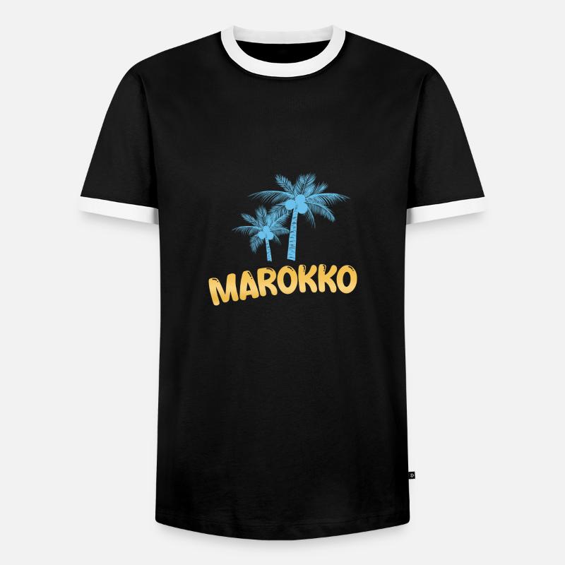 Morocco as Morocco - Men's Ringer Shirt - black/white