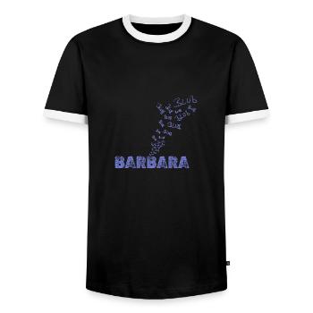 Sports nautiques Barbara - T-shirt contrasté Homme - noir/blanc - Devant - AI Model Female 172 light (172cm) & AI Model Male 178 light (178cm)
