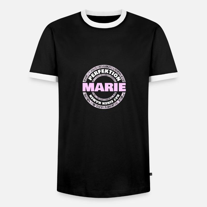 Perfektion Marie - Männer Kontrast-T-Shirt - Schwarz/Weiß
