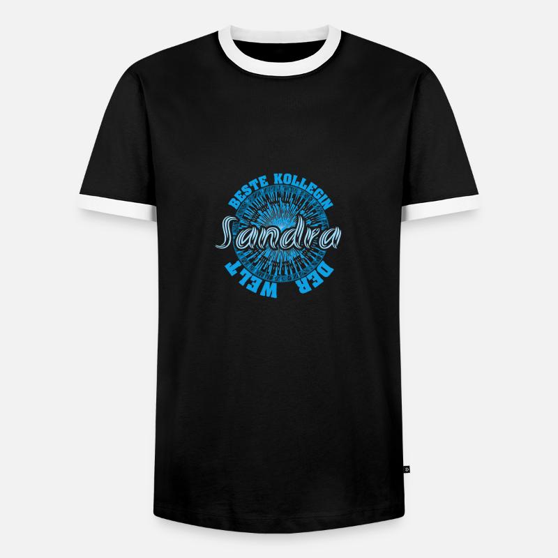 Sandra - Men's Ringer Shirt - black/white