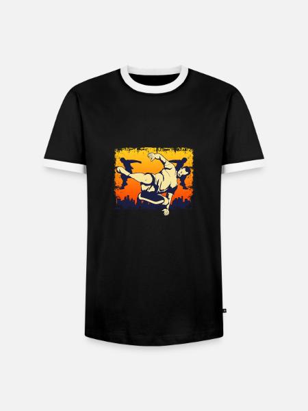 Freerunning Freerunner Parkour - Men's Ringer Shirt - black/white