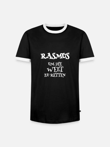 Retter Rasmus - Männer Kontrast-T-Shirt - Schwarz/Weiß