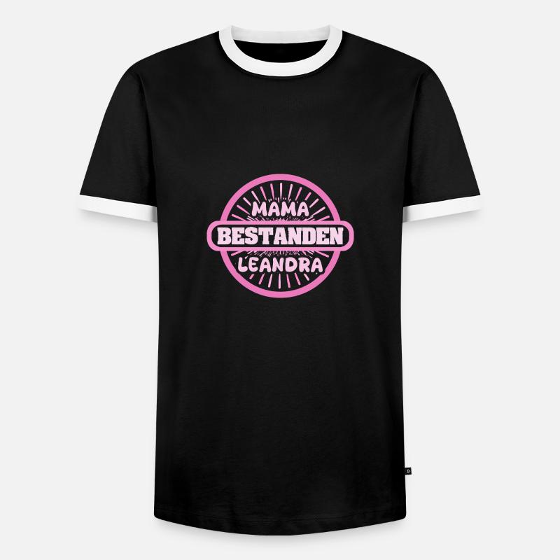 Leandra as a given name - Men's Ringer Shirt - black/white