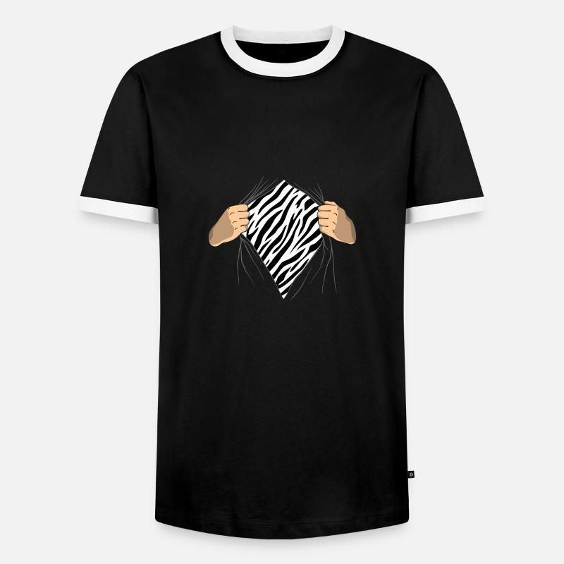 zebra - Men's Ringer Shirt - black/white