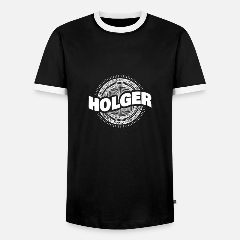 Geschenkidee Holger - Männer Kontrast-T-Shirt - Schwarz/Weiß