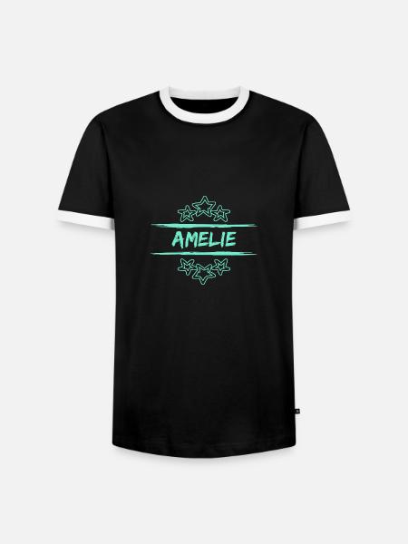 Amelie Amelie - Men's Ringer Shirt - black/white