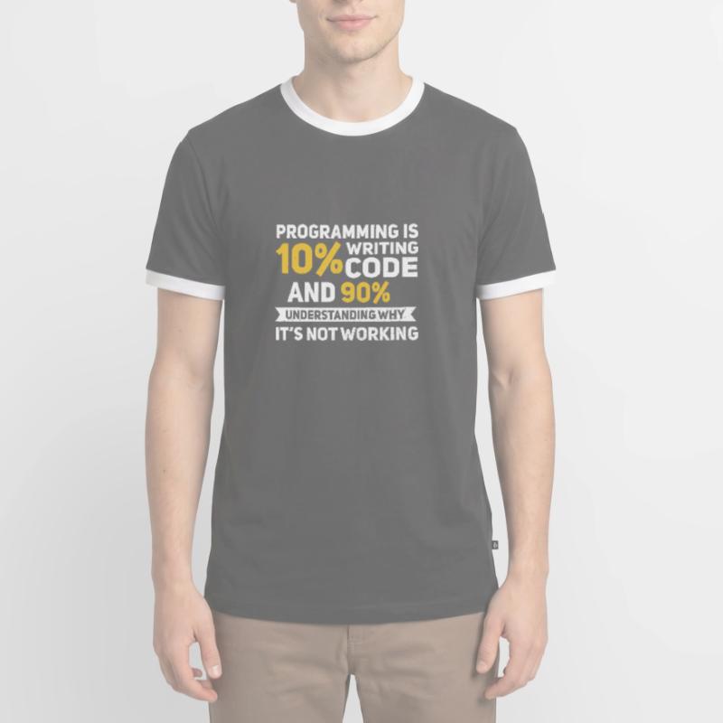 Quota de programmation... Programmeurs & Nerd T-shirt contrasté Homme