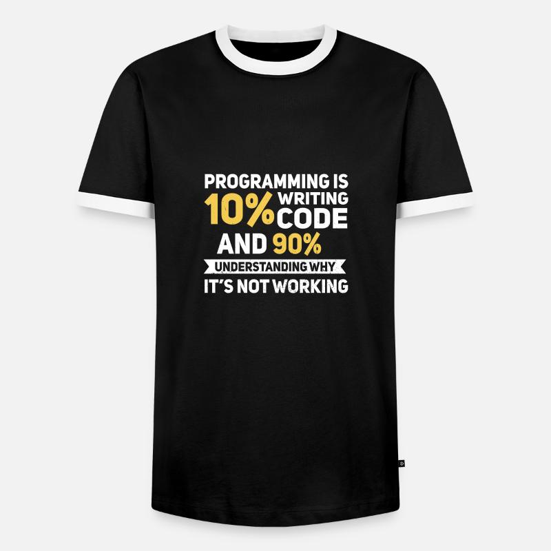 Programming Quote... Programmierer & Nerd - Männer Kontrast-T-Shirt - Schwarz/Weiß