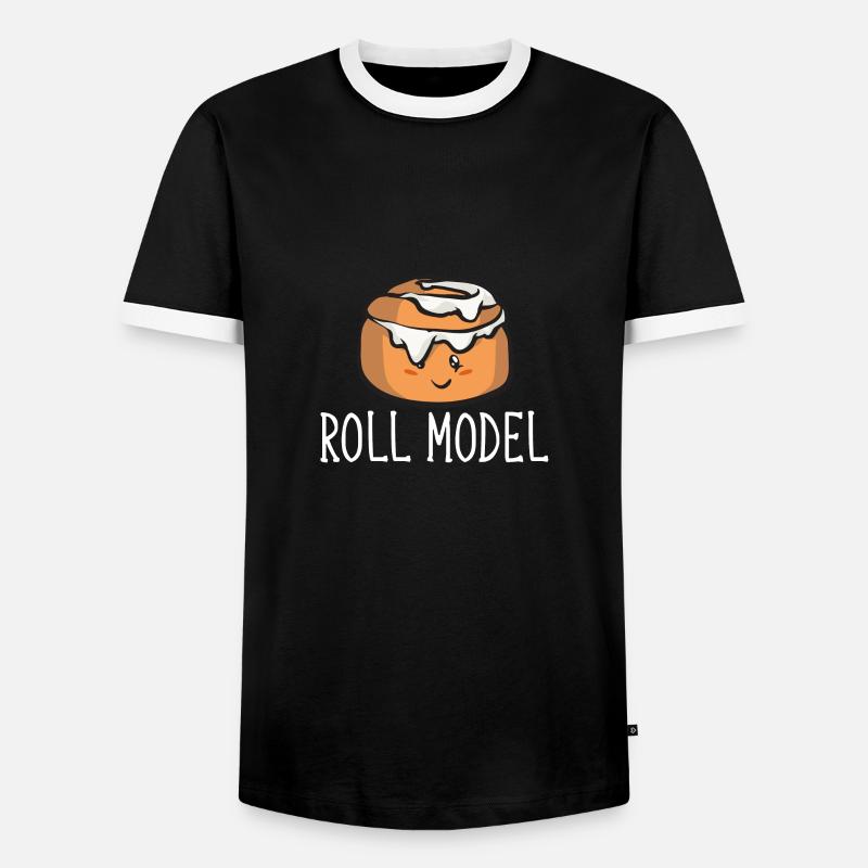 Cinnamon roll - Men's Ringer Shirt - black/white