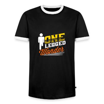 Bein Amputiert Arm Kämpfer Geschenk - Männer Kontrast-T-Shirt - Schwarz/Weiß - Vorne - AI Model Female 172 light (172cm) & AI Model Male 178 light (178cm)