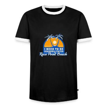 I Need To Be Seahabilitated Race Point Beach - Männer Kontrast-T-Shirt - Schwarz/Weiß - Vorne - AI Model Female 172 light (172cm) & AI Model Male 178 light (178cm)