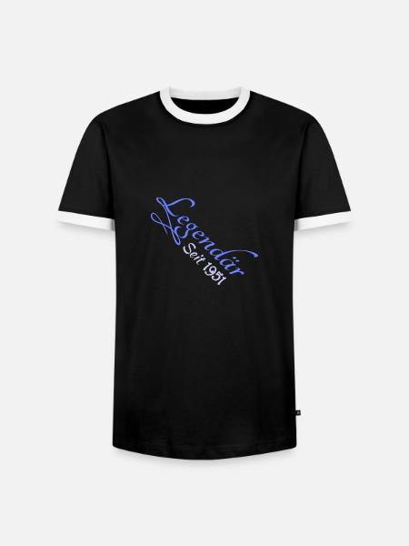 Witzig 1951 - Männer Kontrast-T-Shirt - Schwarz/Weiß