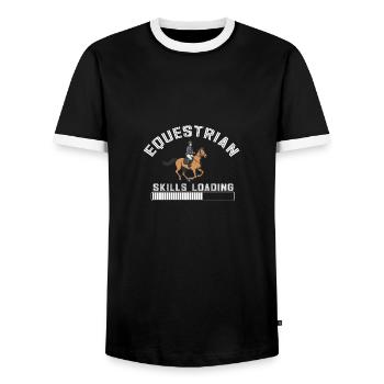 Schönes Reiten Pferde Spruch für Reiter - Männer Kontrast-T-Shirt - Schwarz/Weiß - Vorne - AI Model Female 172 light (172cm) & AI Model Male 178 light (178cm)
