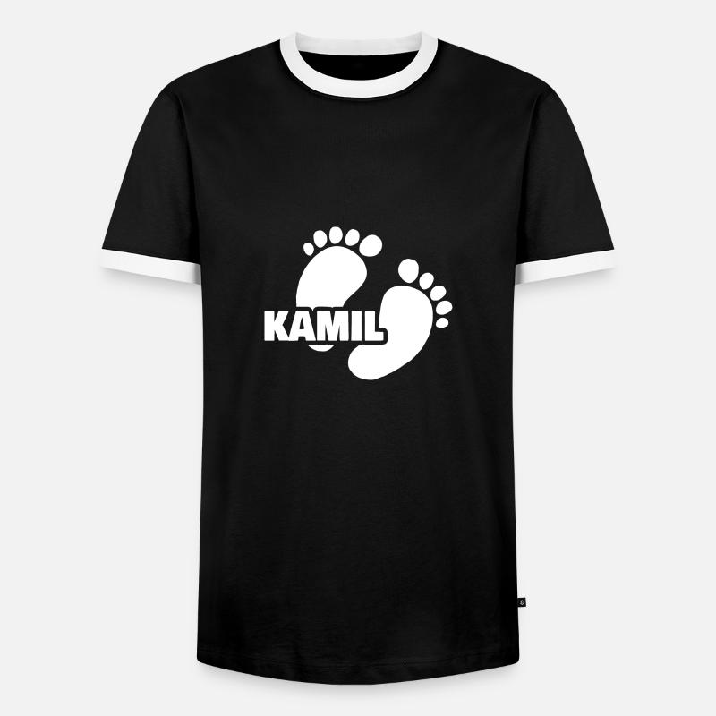 Geburt Kamil - Männer Kontrast-T-Shirt - Schwarz/Weiß