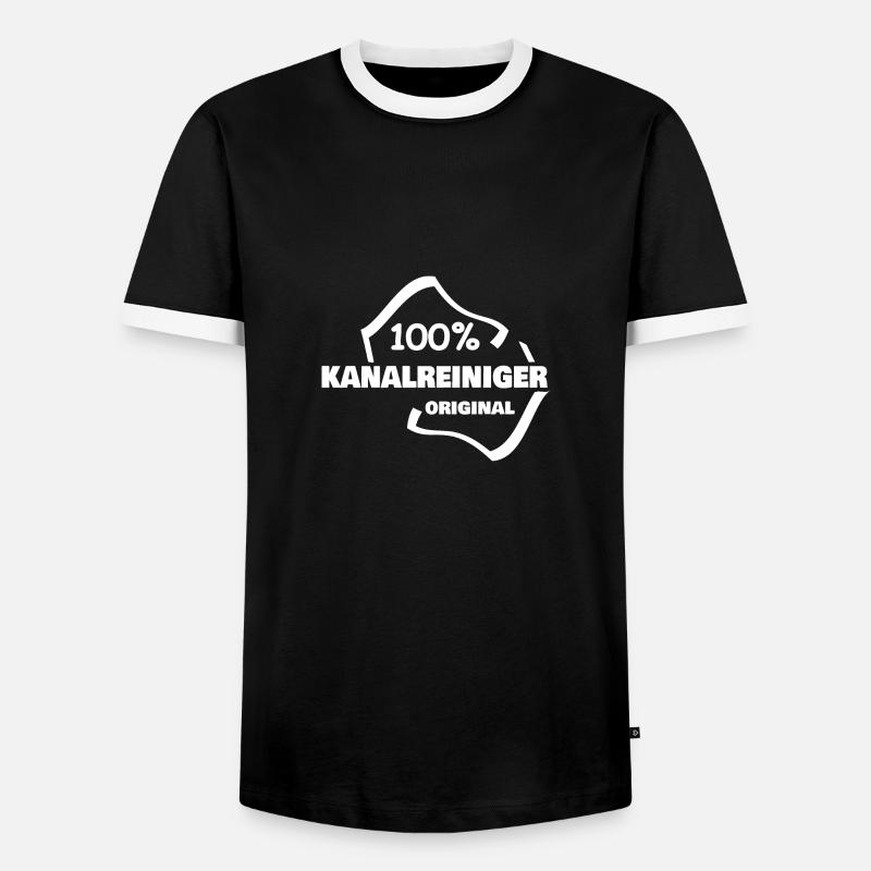 Profession Sewer Cleaner - Men's Ringer Shirt - black/white