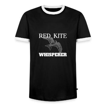 Rotmilan Vogel Biologie Zugvogel Vgabelweihe - Männer Kontrast-T-Shirt - Schwarz/Weiß - Vorne - AI Model Female 172 light (172cm) & AI Model Male 178 light (178cm)