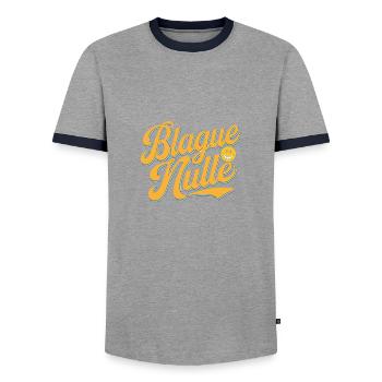 Blague nulle - T-shirt contrasté Homme - gris/marine  - Devant - AI Model Female 172 light (172cm) & AI Model Male 178 light (178cm)