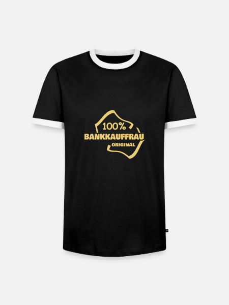 Bank clerk - Men's Ringer Shirt - black/white